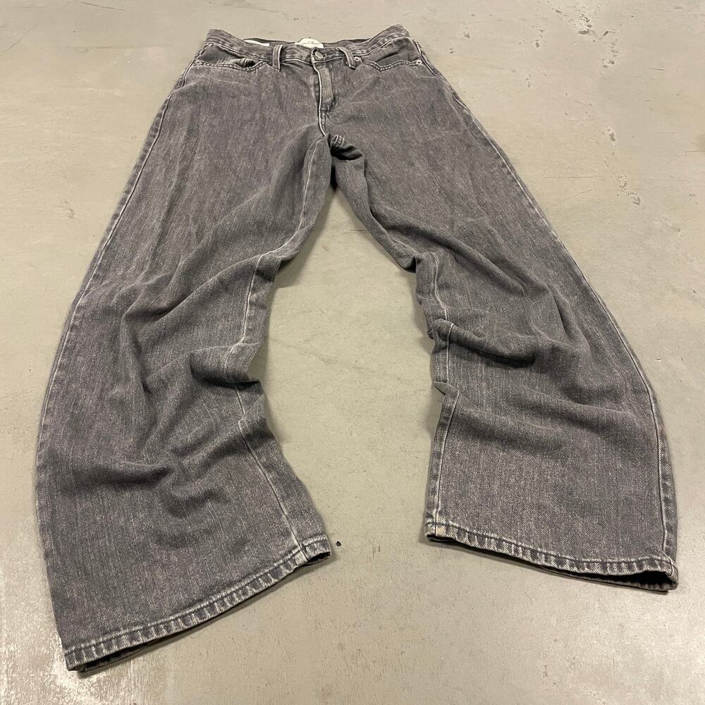 Y2K black faded baggy jeans 28x31